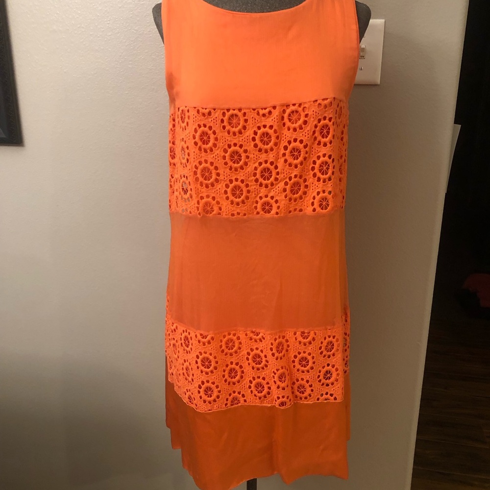 Melon dress with silk